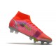 Nike Mercurial Superfly VIII Elite DF SG AC Cremisi Vivace Argento Metallico