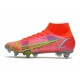 Nike Mercurial Superfly VIII Elite DF SG AC Cremisi Vivace Argento Metallico