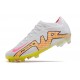 Nike Air Zoom Mercurial Vapor 15 Elite FG Bianco Giallo Rosa