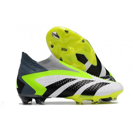 Scarpe adidas Predator Accuracy+ FG Bianco Nero Core Limone Lucido