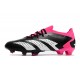 Scarpe adidas Predator Accuracy.1 L FG Nero Core Bianco Rosa Shock Team