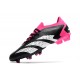 Scarpe adidas Predator Accuracy.1 L FG Nero Core Bianco Rosa Shock Team