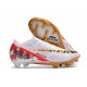 Scarpe Nike Zoom Mercurial Vapor XV Elite FG Bianco Rosso Oro