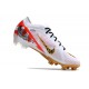 Scarpe Nike Zoom Mercurial Vapor XV Elite FG Bianco Rosso Oro