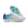 Scarpe Nike Zoom Mercurial Vapor XV Elite FG Bianco Blu Oro