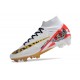 Nike Zoom Mercurial Superfly IX Elite FG MR Bianco Rosso Oro