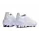 adidas Predator 24 Elite Laceless FG Bianco Argento Met