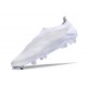 adidas Predator 24 Elite Laceless FG Bianco Argento Met