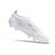 adidas Predator 24 Elite Laceless FG Bianco Argento Met