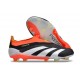 adidas Predator 24 Elite Laceless FG Nero Core Bianco Rosso Solare