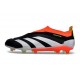 adidas Predator 24 Elite Laceless FG Nero Core Bianco Rosso Solare