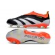 adidas Predator 24 Elite Laceless FG Nero Core Bianco Rosso Solare