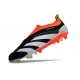 adidas Predator 24 Elite Laceless FG Nero Core Bianco Rosso Solare