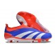 adidas Predator 24 Elite Laceless FG Blu Bianco Rosso