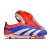 adidas Predator 24 Elite Laceless FG Blu Bianco Rosso