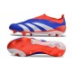 adidas Predator 24 Elite Laceless FG Blu Bianco Rosso