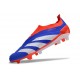 adidas Predator 24 Elite Laceless FG Blu Bianco Rosso