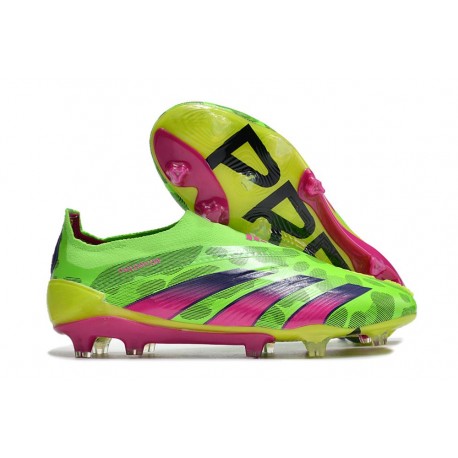 adidas Predator 24 Elite Laceless FG Team Verde Solare Team Shock Giallo Lucid Lemon