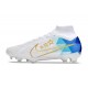 Nike Air Zoom Mercurial Superfly 9 Elite Fg Bianco Blu Oro