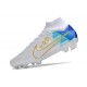 Nike Air Zoom Mercurial Superfly 9 Elite Fg Bianco Blu Oro