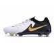 Nike Phantom Luna 2 Elite Low FG Bianco Nero Oro Metallizzato