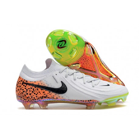 Nike Phantom GX II Elite FG Bianco Nero Arancione