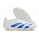 adidas Predator 24 Elite Laceless FG Bianco Blu