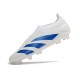 adidas Predator 24 Elite Laceless FG Bianco Blu