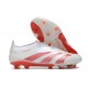 adidas Predator 24 Elite Laceless FG Bianco Rosso