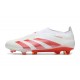 adidas Predator 24 Elite Laceless FG Bianco Rosso