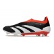 adidas Predator 24 Elite Laceless FG Nero Core Bianco Rosso Solare