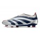 adidas Predator 24 Elite Laceless FG Argento Nero Rosso