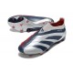 adidas Predator 24 Elite Laceless FG Argento Nero Rosso