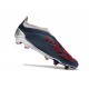 adidas Predator 24 Elite Laceless FG Argento Nero Rosso