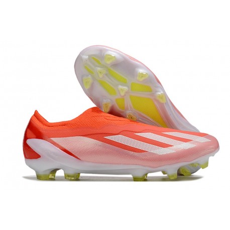 Scarpe adidas X Ghosted + FG Rosa Shock Nero Core Arancione Acceso