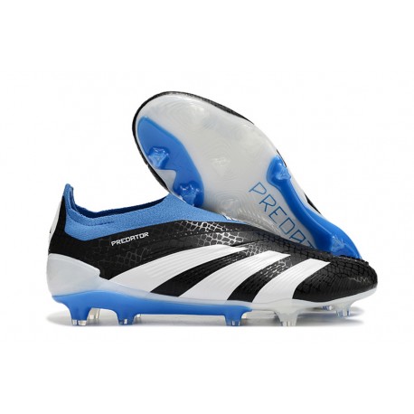 adidas Predator 24 Elite Laceless FG Nero Bianco Blu