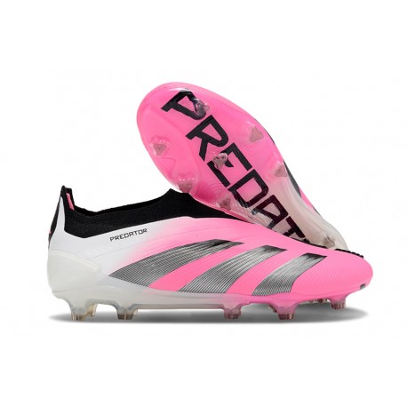 adidas Predator 24 Elite Laceless FG Rosa Bianco Nero