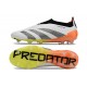 adidas Predator 24 Elite Laceless FG Bianco Nero Arancione