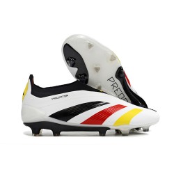 adidas Predator 24 Elite Laceless FG Bianco Nero Rosso Amarillo