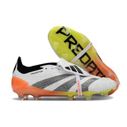 Adidas Predator Foldover Tongue Elite FG Bianco Nero Arancione