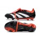 Adidas Predator Foldover Tongue Elite FG Nero Core Bianco Rosso Solare