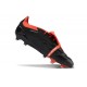 Adidas Predator Foldover Tongue Elite FG Nero Core Bianco Rosso Solare