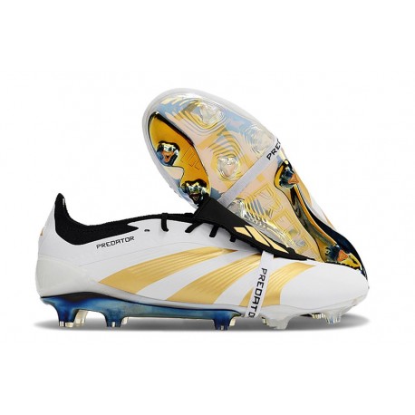 Adidas Predator Foldover Tongue Elite FG Ftwr Bianco Oro Met