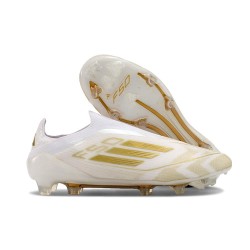 adidas F50 Elite Senza Lacci FG Nuovo Ftwr Bianco Oro Met Ftwr Bianco