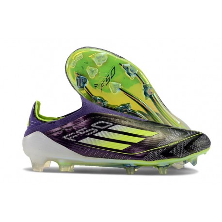 adidas F50 Elite Senza Lacci FG Nuovo Unity Viola Bianco Limone Lucido