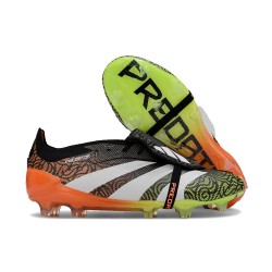 Adidas Predator Foldover Tongue Elite FG Nero Bianco Arancio Verde