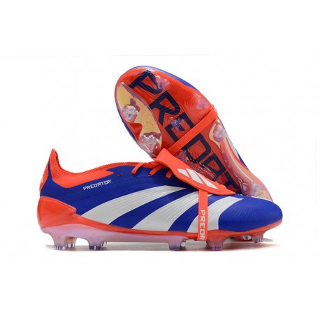 Adidas Predator Foldover Tongue Elite FG Blu Bianco Rosso