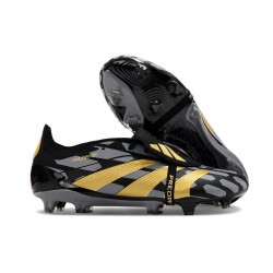 Adidas Predator Foldover Tongue Elite FG Nero Core Oro Met