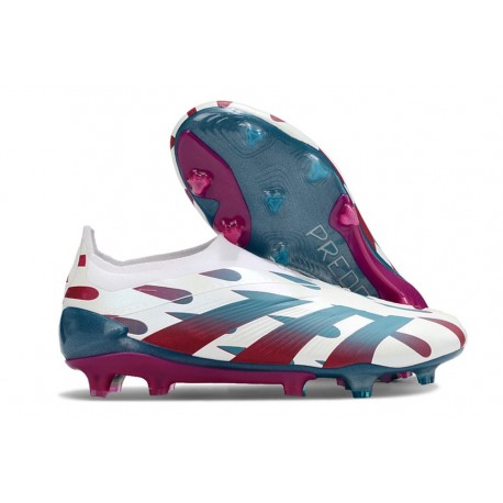 adidas Predator 24 Elite Laceless FG Bianco Rosso Blu