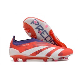 adidas Predator 24 Elite Laceless FG Rosso Bianco